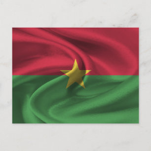 Flagge Burkina Faso Postkarte