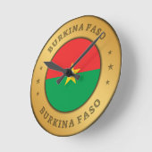 Flagge Burkina Faso Runde Wanduhr (Winkel)