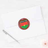 Flagge Burkina Faso Runder Aufkleber (Umschlag)