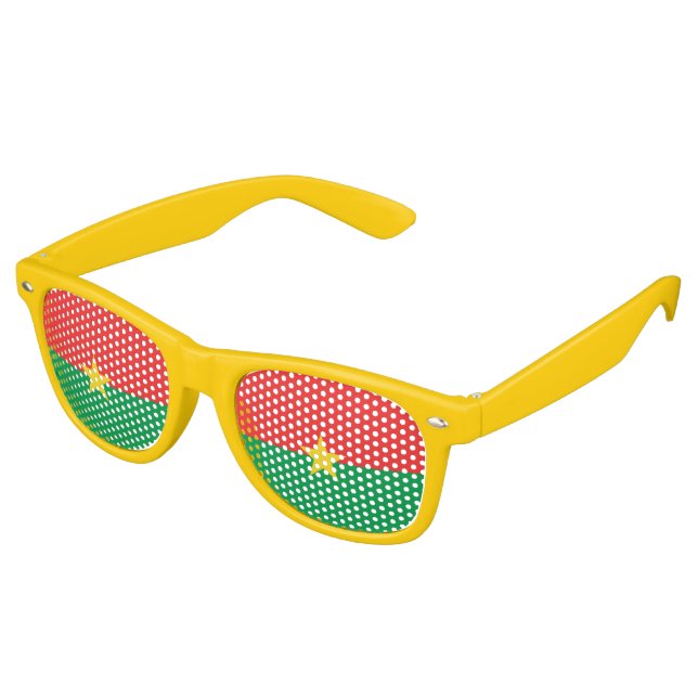 Flagge Burkina Faso Sonnenbrille (Schrägansicht)