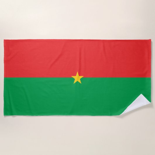 Flagge Burkina Faso Strandtuch (Vorderseite)