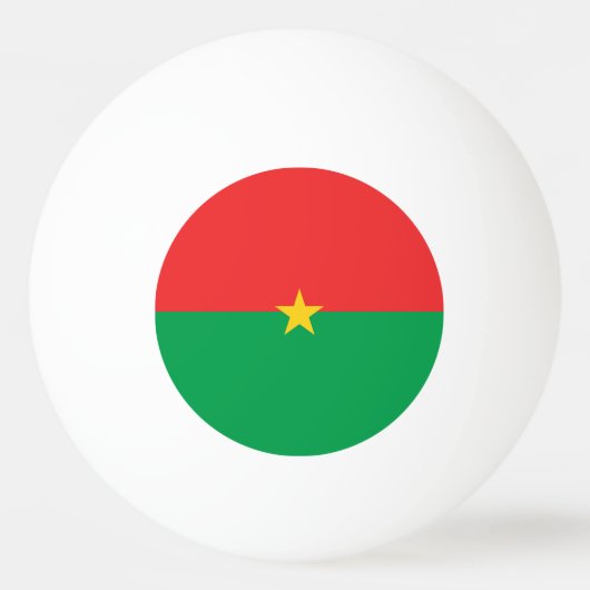 Flagge Burkina Faso Tischtennisball (Vorderseite)