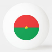 Flagge Burkina Faso Tischtennisball (Rückseite)
