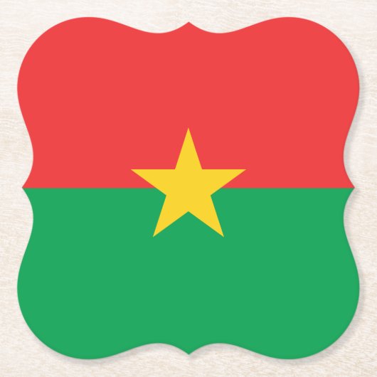 Flagge Burkina Faso Untersetzer (Vorderseite)