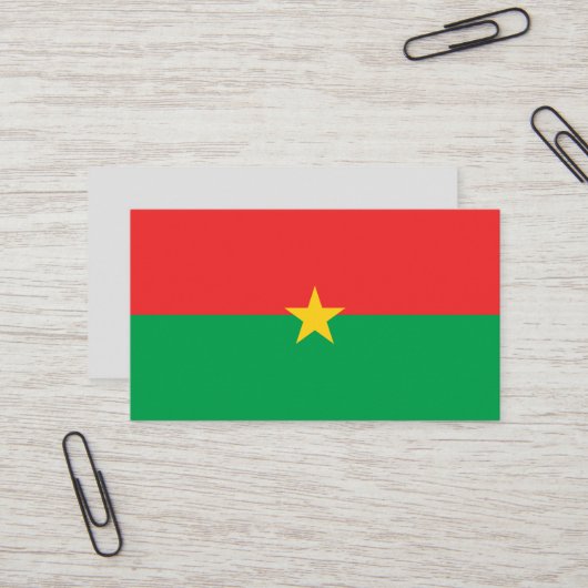 Flagge Burkina Faso Visitenkarte (Vorderseite/Rückseite Beispiel)
