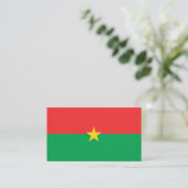 Flagge Burkina Faso Visitenkarte (Stehend Vorderseite)