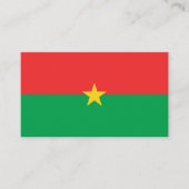 Flagge Burkina Faso Visitenkarte (Vorderseite)