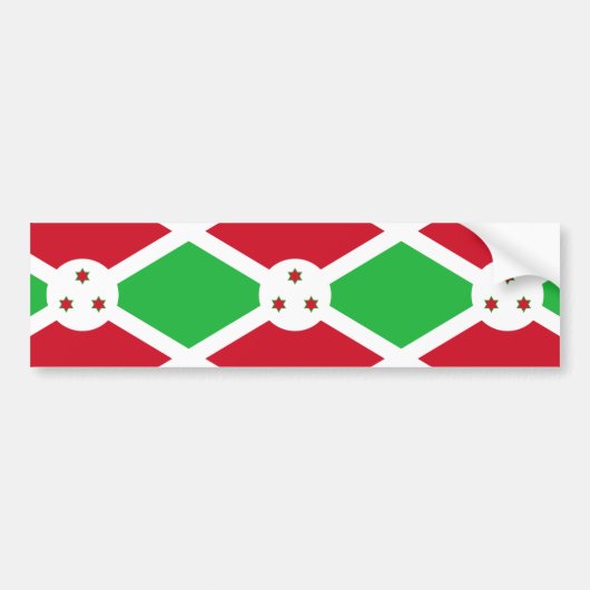 Flagge Burundis Autoaufkleber (Vorne)