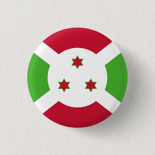 Flagge Burundis Button (Vorderseite)