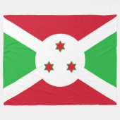 Flagge Burundis Fleecedecke (Vorderseite (Horizontal))