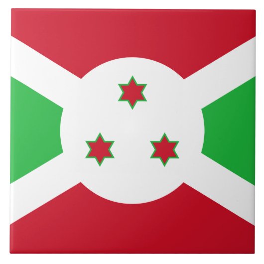 Flagge Burundis Fliese (Vorderseite)