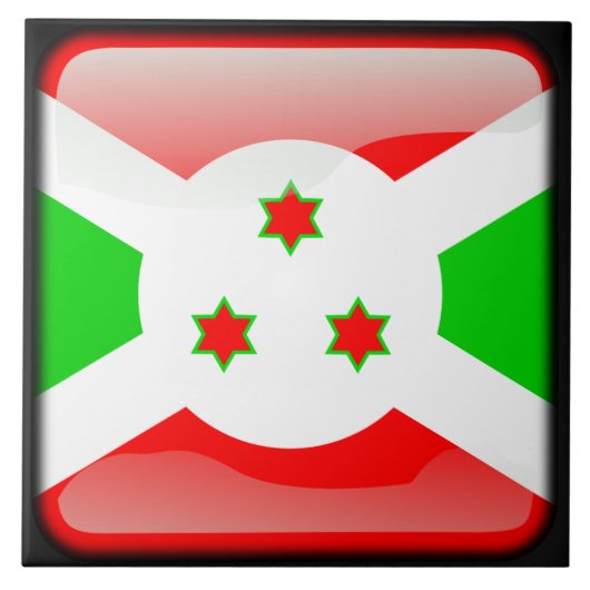 Flagge Burundis Fliese (Vorderseite)