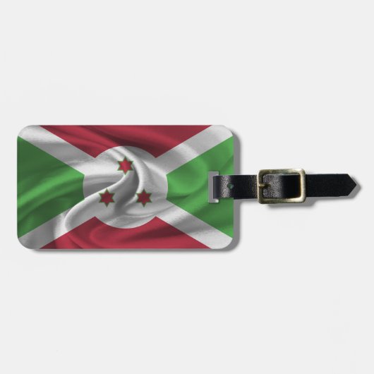 Flagge Burundis Gepäckanhänger (Vorderseite horizontal)