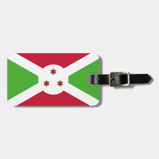 Flagge Burundis Gepäckanhänger (Vorderseite horizontal)