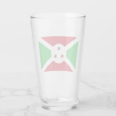 Flagge Burundis Glas (Rückseite)