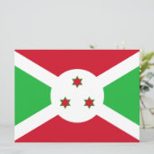 Flagge Burundis Karte (Stehend Vorderseite)
