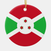 Flagge Burundis Keramik Ornament (Vorne)