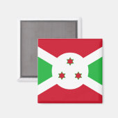 Flagge Burundis Magnet (Vorderseite/Rückseite)