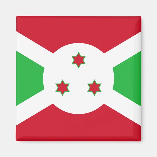 Flagge Burundis Magnet (Vorne)