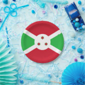 Flagge Burundis Pappteller (Party)