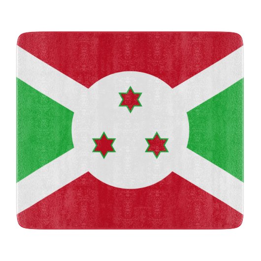 Flagge Burundis Schneidebrett (Vorderseite)