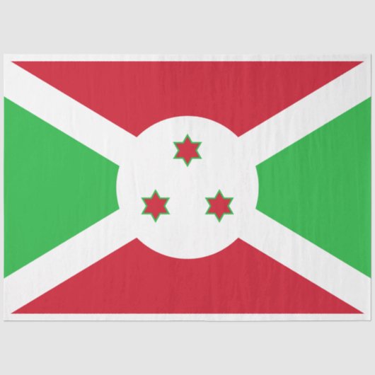 Flagge Burundis Seidenpapier (Vorderseite)