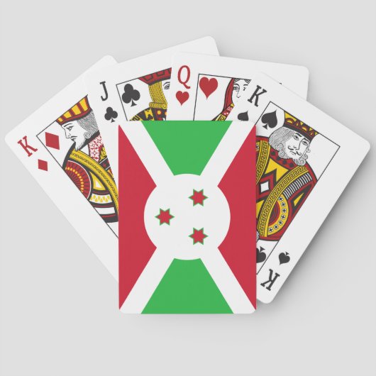 Flagge Burundis Spielkarten (Rückseite)