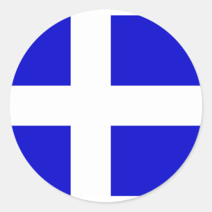 Flagge Calais, Frankreich Runder Aufkleber