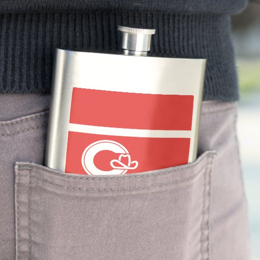 Flagge Calgary, Flasche Alberta Flachmann (Beispiel)