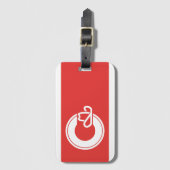 Flagge Calgary, Gepäckmarke Alberta Gepäckanhänger (Vorderseite Vertikal)