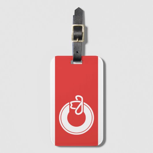 Flagge Calgary, Gepäckmarke Alberta Gepäckanhänger (Vorderseite Vertikal)