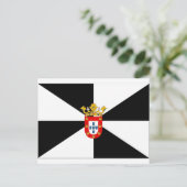 Flagge Ceutas (Spanien) Postkarte (Stehend Vorderseite)