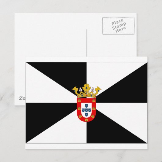 Flagge Ceutas (Spanien) Postkarte (Vorne/Hinten)