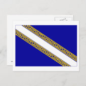 Flagge Champagne-Ardenne Postkarte (Vorne/Hinten)