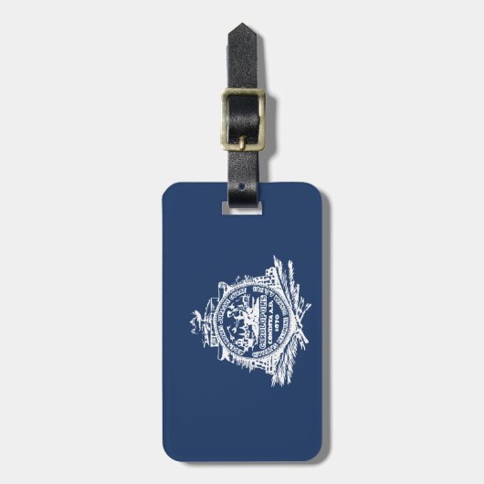 Flagge Charleston, Gepäckmarke South Carolina Gepäckanhänger (Vorderseite vertikal)