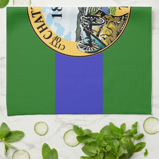 Flagge Chattanooga, Tennessee Küchentuch (Gefaltet)