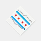 Flagge Chicagos Serviette (Ecke)