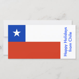 Flagge Chile, glücklicher Urlaub aus Chile Feiertagskarte