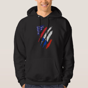 Flagge Chile USA Patriot Erbe Monat Hoodie