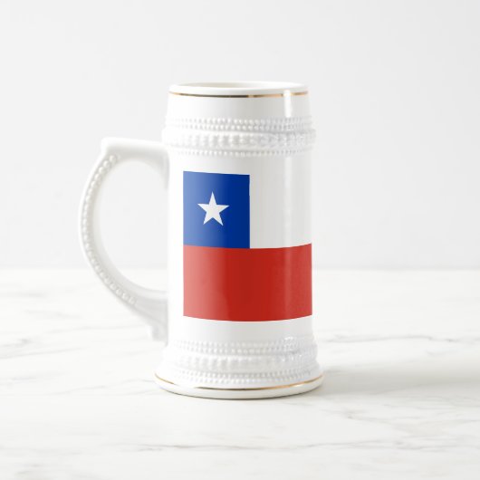 Flagge Chiles Bierglas (Links)