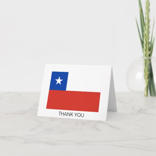 Flagge Chiles Dankeskarte (Vorderseite)