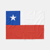 Flagge Chiles Fleecedecke (Vorderseite (Horizontal))