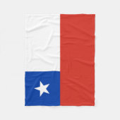 Flagge Chiles Fleecedecke (Vorderseite)
