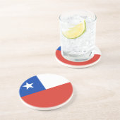 Flagge Chiles Getränkeuntersetzer (Seite)