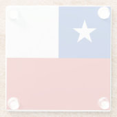 Flagge Chiles Glasuntersetzer (Rückseite)