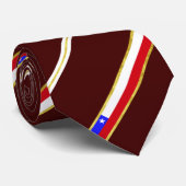 Flagge Chiles Krawatte (Gerollt)