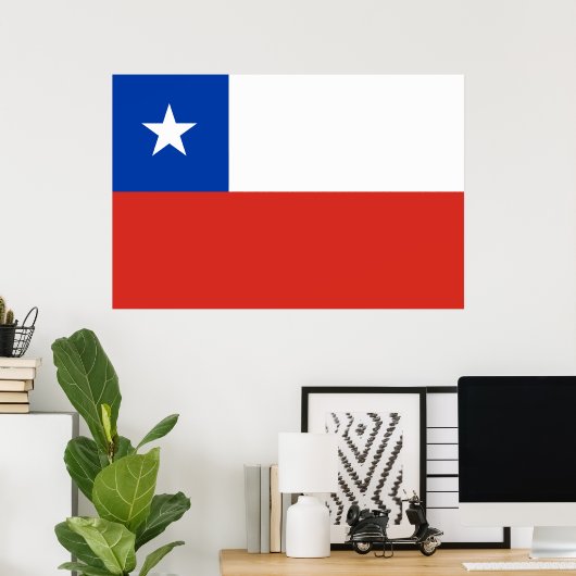 Flagge Chiles Poster (Heimbüro)