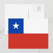 Flagge Chiles Postkarte (Vorne/Hinten)