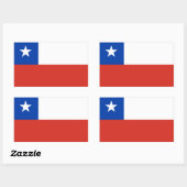 Flagge Chiles Rechteckiger Aufkleber (Blatt)