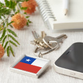 Flagge Chiles Schlüsselanhänger (Seite)